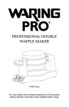 WMK600 Series Professional Double Waffle Maker Instruction Booklet