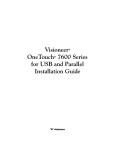 Visioneer OneTouch 7600 Installation guide