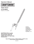 Craftsman 316.792490 Operator`s manual
