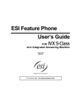 ESI ESI Phone User`s guide