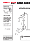 Weider WESY19740 User`s manual