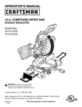 Craftsman 315.212340 Operator`s manual