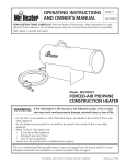 Mr. Heater MR. HEATER MH170FAVT Operating instructions