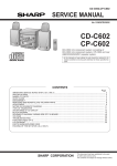 Sharp CP-C602 Service manual