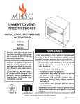 MHSC BUF400 Operating instructions