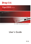 Draytek Vigor2850 Series User`s guide