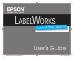 Epson LabelWorks Cable and Wire Kit User`s guide