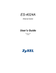 ZyXEL Communications ES-2024 Series User`s guide