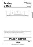 Marantz CD5400/F1N CD5400/LIG Service manual