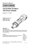 Craftsman 71.74291 Operator`s manual