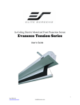 Elite Screens Evanesce Tension Series User`s guide