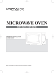 Daewoo KOR-9G1A Operating instructions