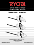 Ryobi HT822r Operator`s manual