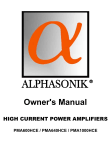 Alphasonik R PMA600HCE Owner`s manual