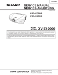 Sharp XV-Z12000 - Vision - DLP Projector Service manual