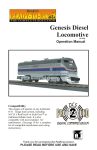 MTH Electric Trains Genesis Diesel Locomotive Operating instructions