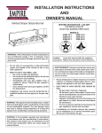 Empire Comfort Systems ONR-30-1 Owner`s manual