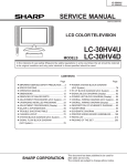 Sharp LC-C4655U - AQUOS Liquid Crystal Television Service manual