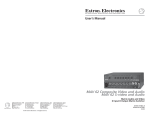 Extron electronics MAV 62 User`s manual