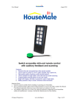 Unique Perspectives HouseMate User manual