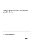 HP Compaq dc7700 SFF Hardware reference guide