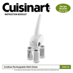 Cuisinart CMG-20 Operating instructions