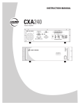 EAW CXA240 Instruction manual