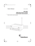 Radio Shack pro 95 - 1000 Channel Dual-Trunking Scanner Radio Owner`s manual