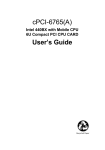 ADLINK Technology cPCI-6765 User`s guide