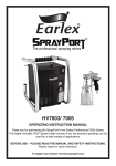 Earlex HV7000 Instruction manual