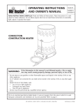 Mr. Heater MH80CV Operating instructions