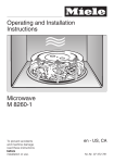 ParadeTWO - Miele Microwave M 8260-1 Manual