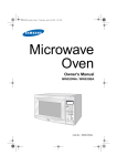Samsung MW830WA Owner`s manual