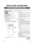 Electrolux Ei30sm55jw Installation Instructions