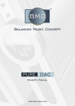 B.M.C. Pure Dac Owner`s manual