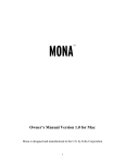 Echo Audio Mona Owner`s manual