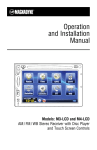 Magnadyne M3-LCD Installation manual