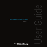 Blackberry 4G LTE Playbook User guide