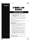 Roland CUBE-30 Owner`s manual