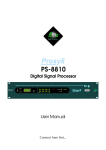 BSS Audio Prosys PS-8810 User manual