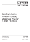 Miele G 7825 Operating instructions