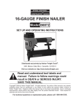 Central Pneumatic 66872 Operating instructions