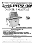 Enviro Bistro 3500 Owner`s manual