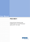 Advantech POC-W211 User manual