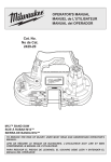 Milwaukee 2429-20 Operator`s manual