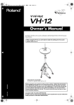 Roland VH-12 Owner`s manual
