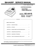Sharp XE-A41S Service manual