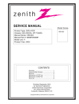Zenith XBV323 Series Service manual