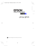 Epson Stylus Color 800N Setup guide