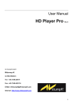 AVstumpfl HD Player Pro User manual